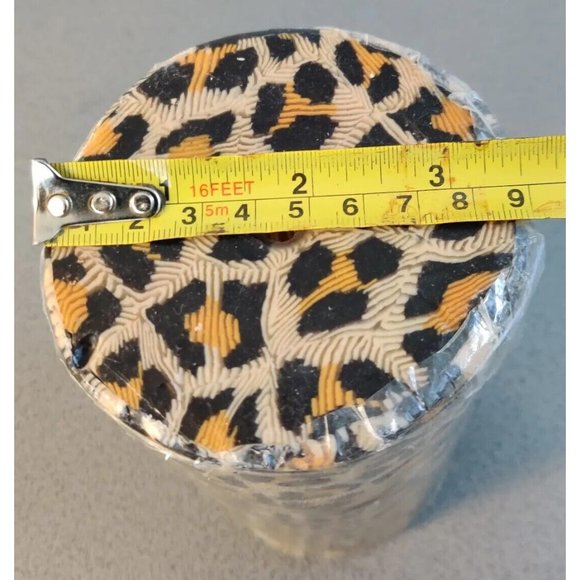 Leopard SWAZI CANDLE Handmade In Africa Decorative 3.5x7” Pillar Candle NOS - Picture 12 of 12